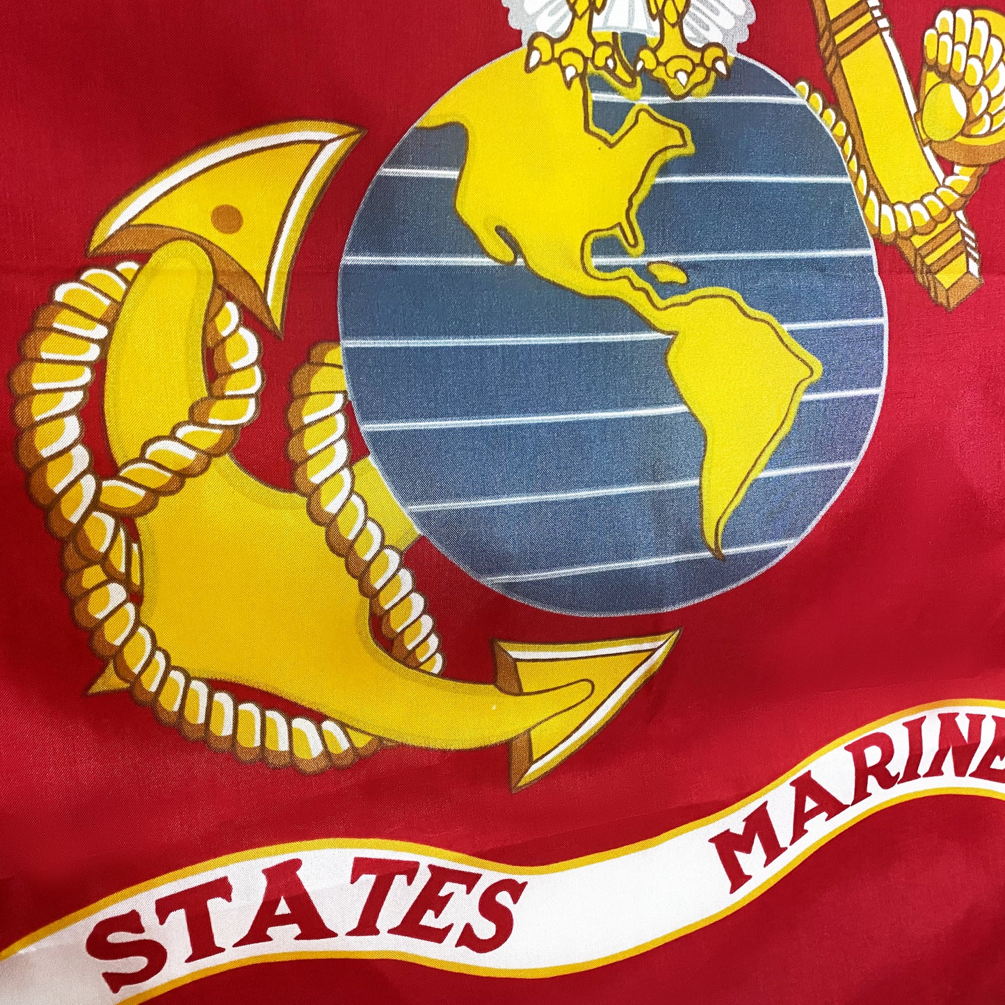 Lakeshore Trade US Marine Corps USMC Nylon Flag 3x5 Outdoor Made in USA - Heavy Nylon Duty Vivid Color US Flags Long Lasting with 2 Brass