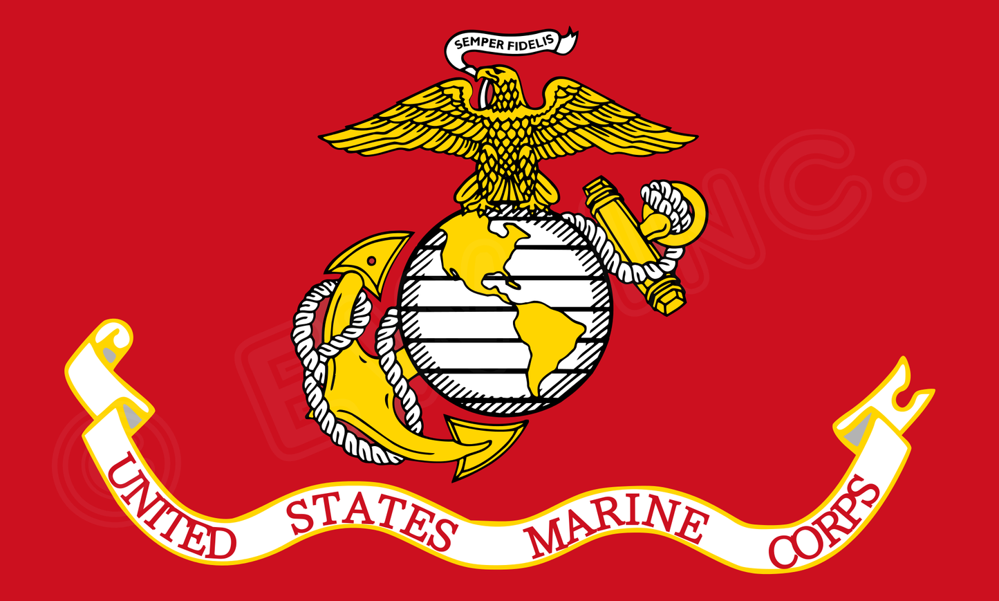 Lakeshore Trade US Marine Corps USMC Flags 3x5 Outdoor- Vivid Colors Double Stitched USMC Flag Banner with 2 Grommets