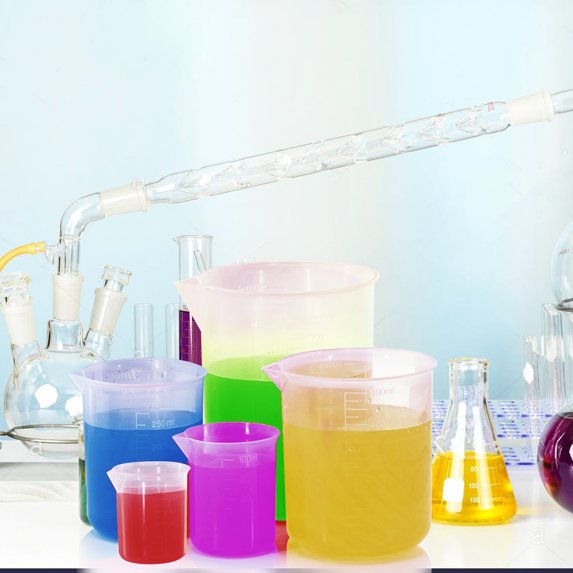 Lakeshore Trade Scientific Graduated Plastic Beaker Set, 50 100 250 500 1000 ml